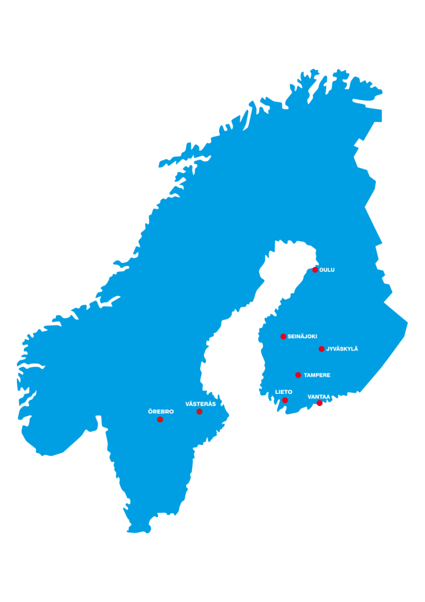 VAK Huoltopalvelut -kartta